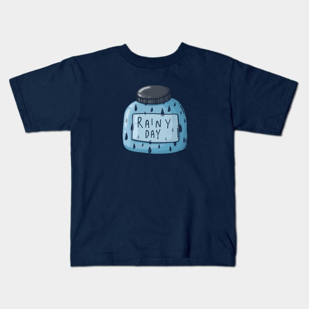 Rainy Days Jar Kids T-Shirt by Tania Tania